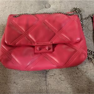 Betsey Johnson Pink Quilted Crossbody XO